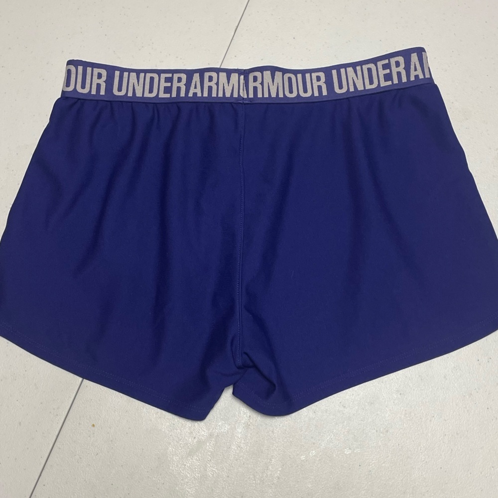 Under Armour Women's Small Purple Athletic Running Yoga 3” Shorts - Picture 5 of 9